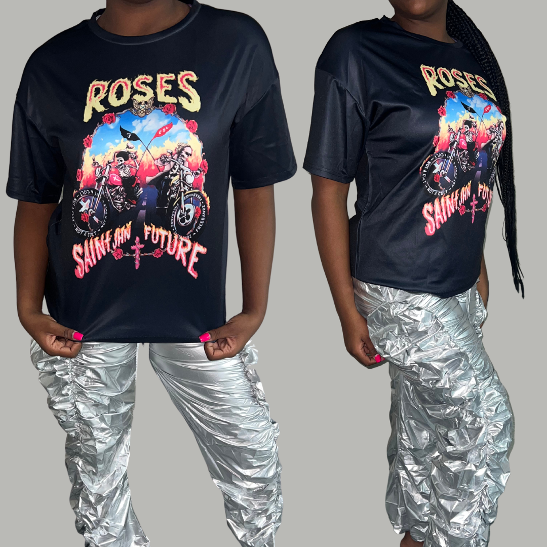 Rock Roses Graphic Tee & Shorts