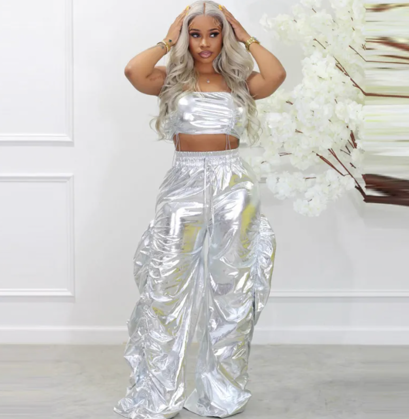 Edgy Metallic 2 Piece Set