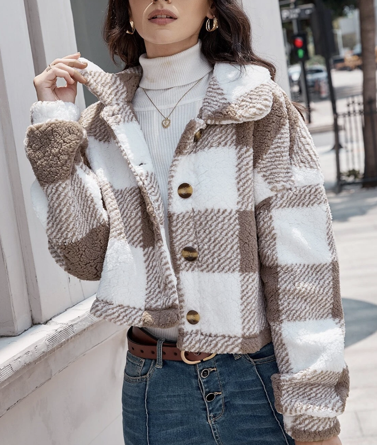 Plaid Teddy Jacket