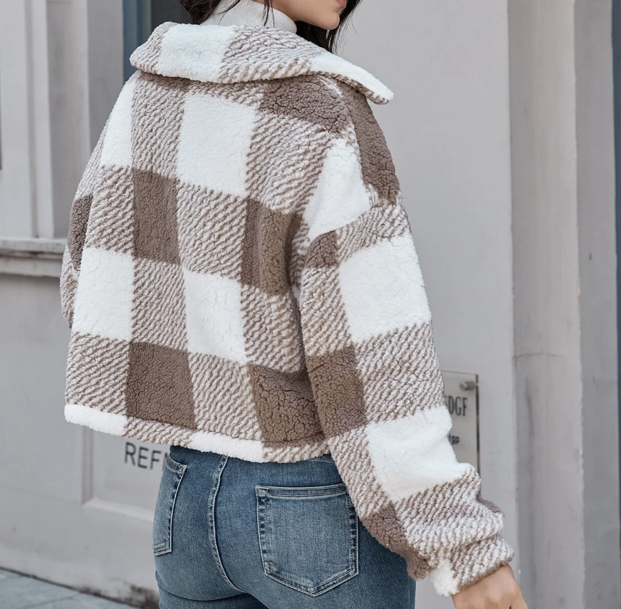 Plaid Teddy Jacket