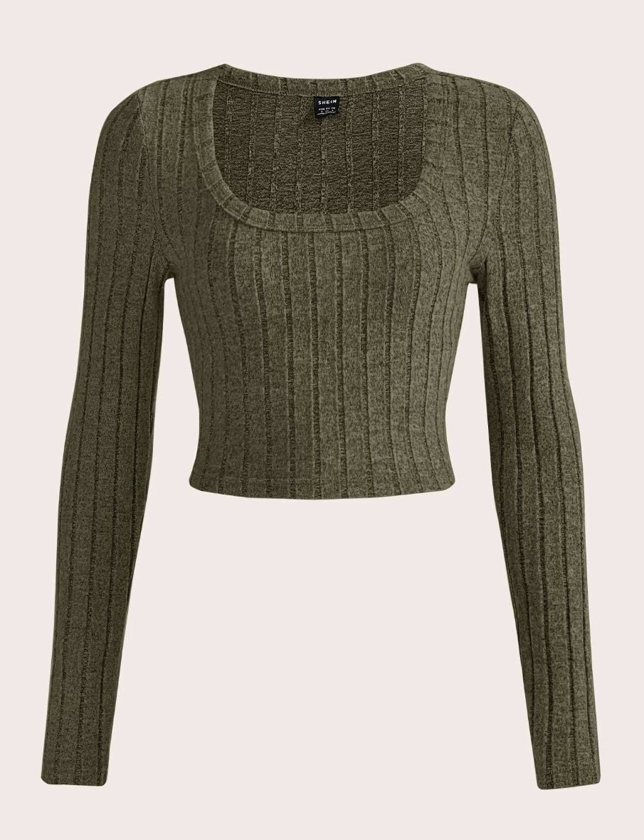 Fall Scoop Neck Crop Tee