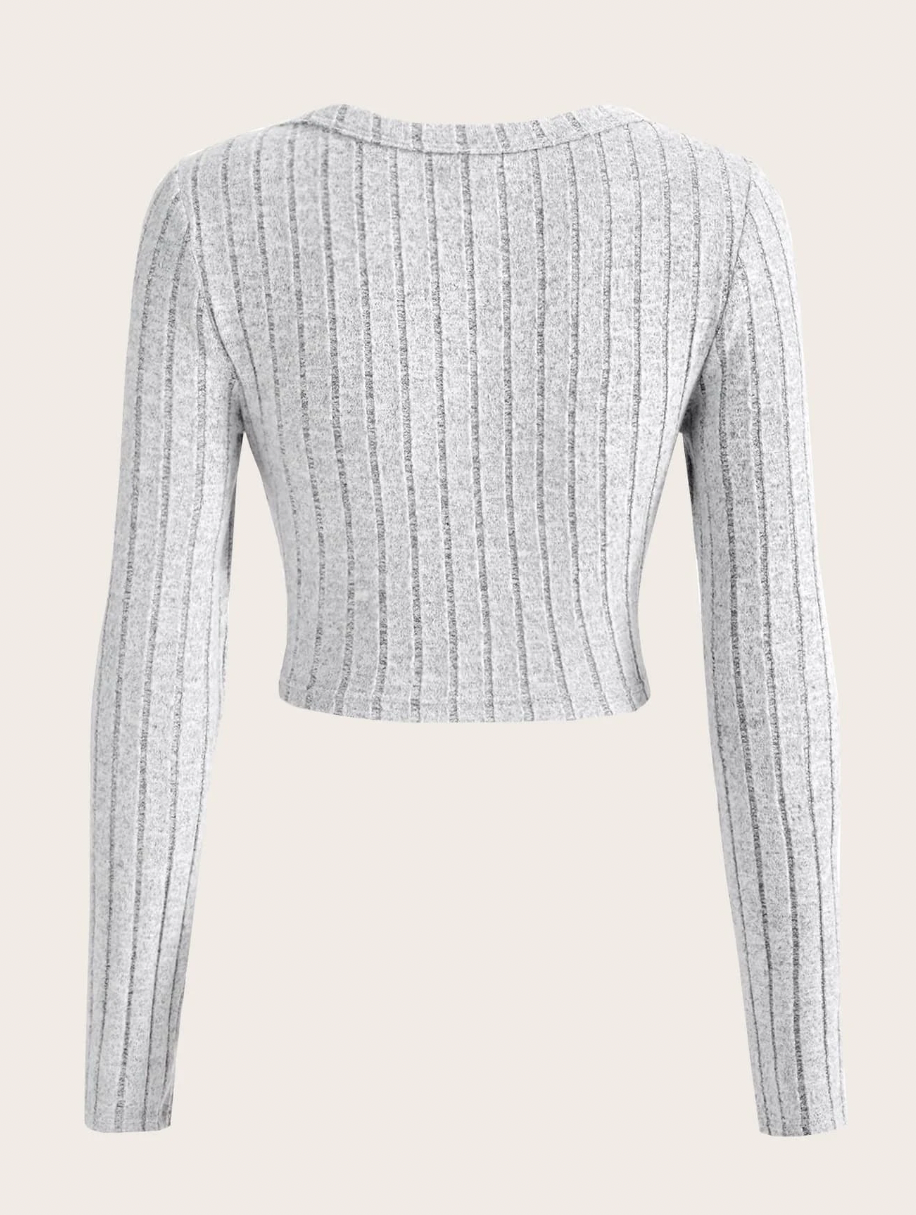 Fall Scoop Neck Crop Tee
