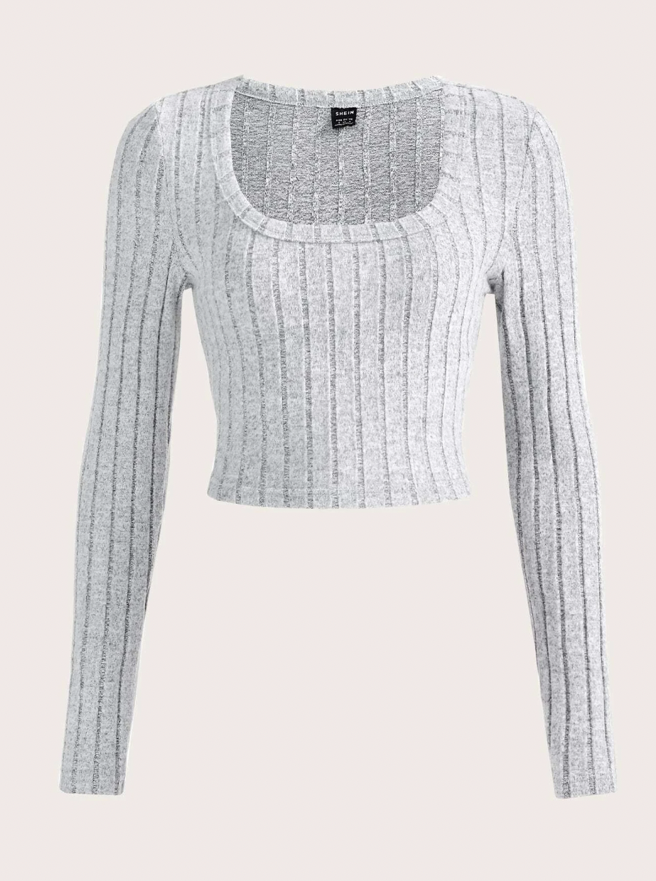 Fall Scoop Neck Crop Tee