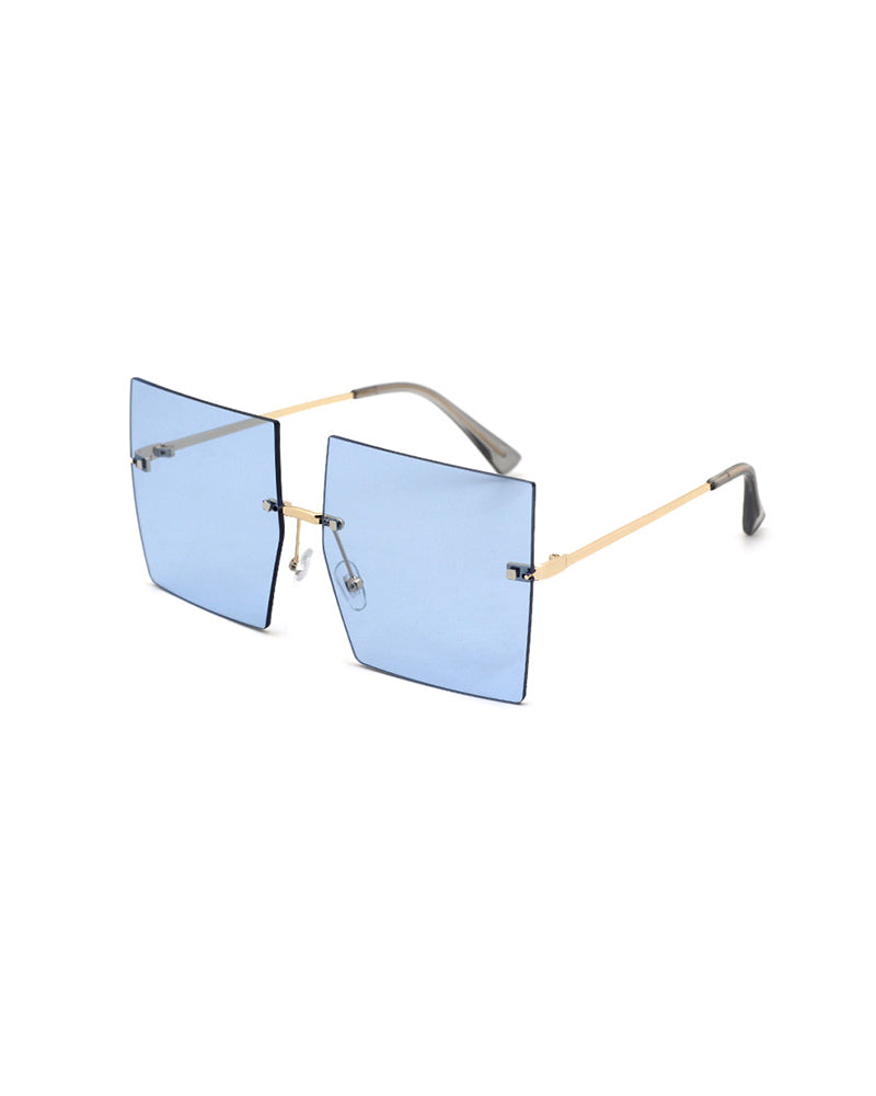 Vintage Square Rimless Sunglasses