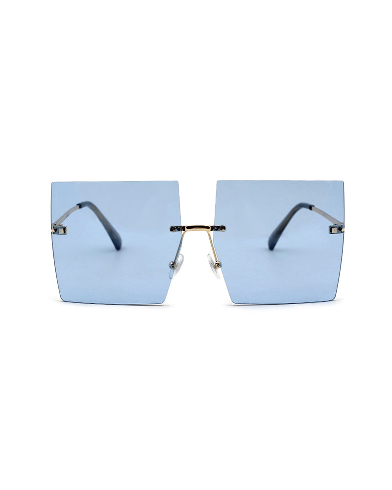 Vintage Square Rimless Sunglasses