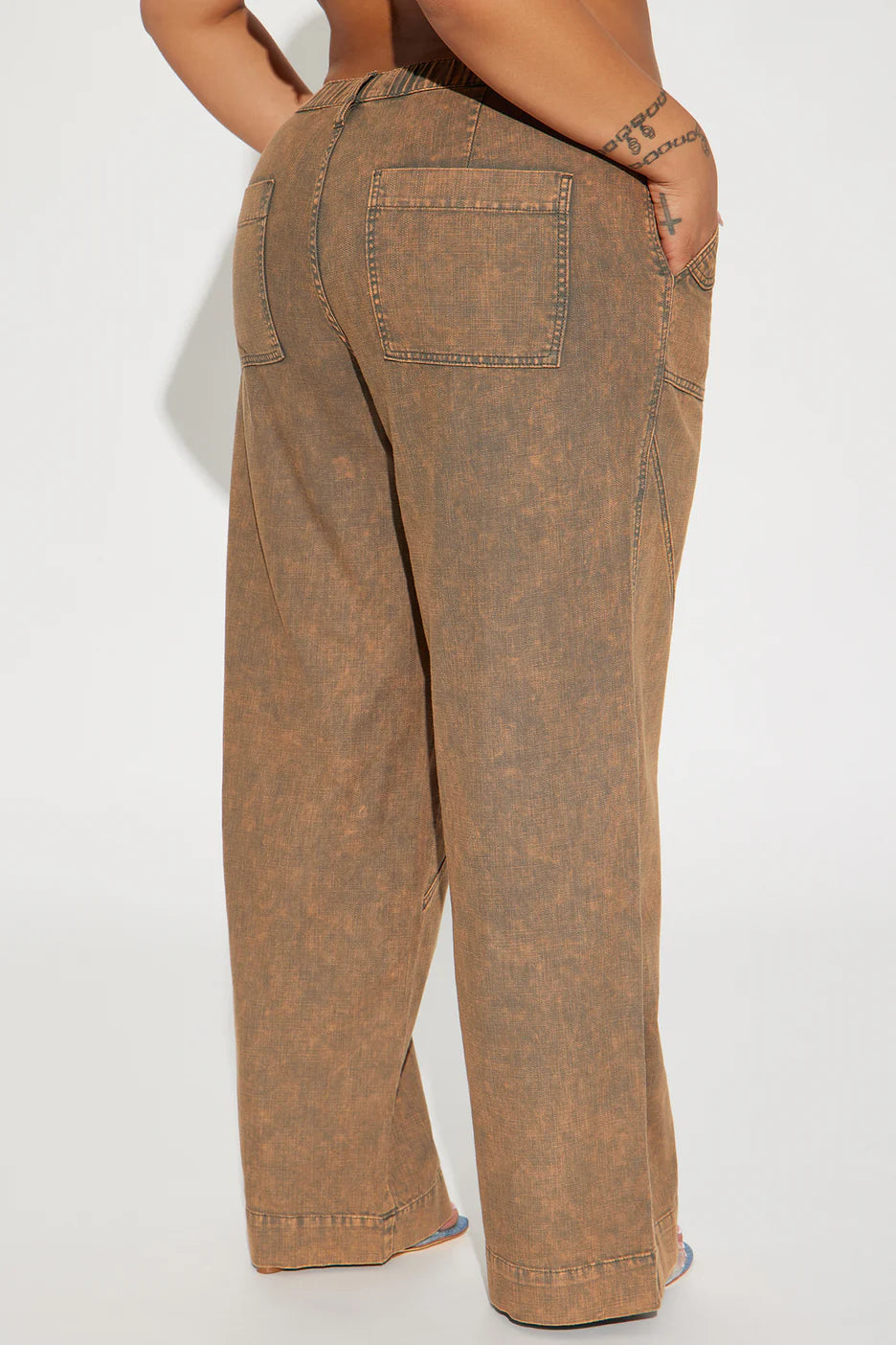 Brown Washed Jeans